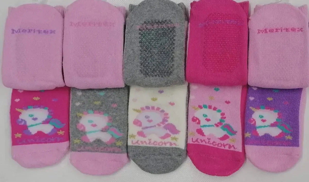 Confezione da 6 paia di calze antiscivolo baby in caldo cotone Meritex 4447