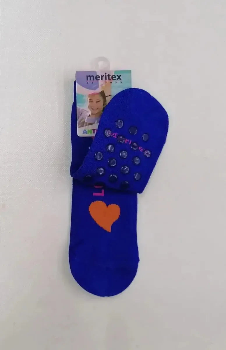 Confezione da 6 paia di calze antiscivolo bambina Meritex cotone 8003