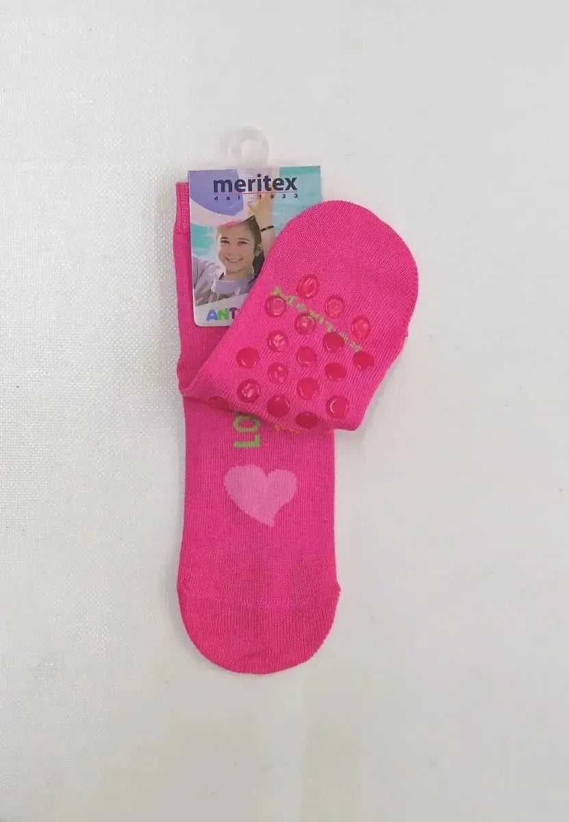 Confezione da 6 paia di calze antiscivolo bambina Meritex cotone 8003
