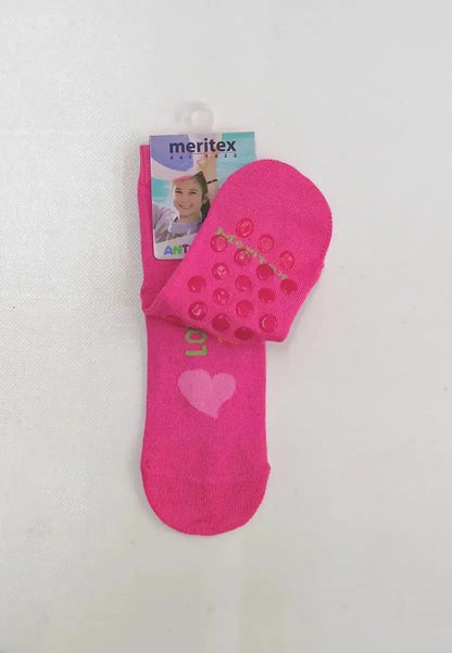 Confezione da 6 paia di calze antiscivolo bambina Meritex cotone 8003