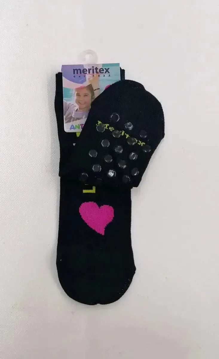 Confezione da 6 paia di calze antiscivolo bambina Meritex cotone 8003