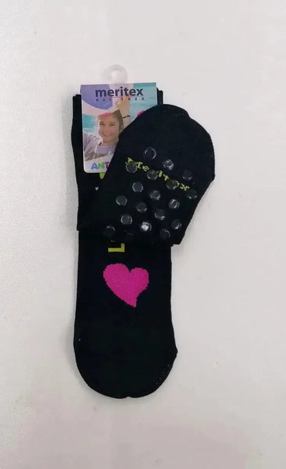 Confezione da 6 paia di calze antiscivolo bambina Meritex cotone 8003