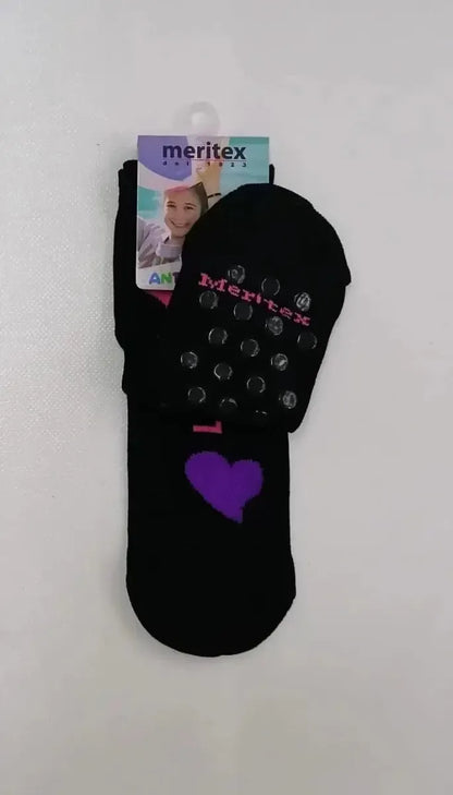 Confezione da 6 paia di calze antiscivolo bambina Meritex cotone 8003