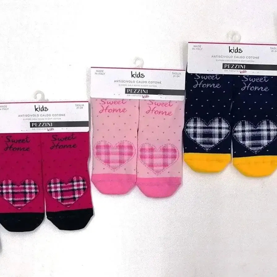 Confezione da 6 paia di calze antiscivolo bambina Pezzini Kid's in caldo cotone GBS-PAI211800