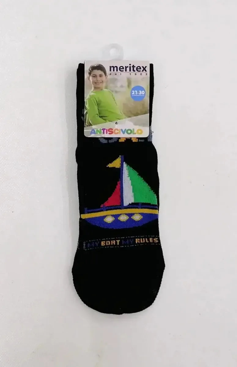 Confezione da 6 paia di calze antiscivolo bambino Meritex cotone 8002