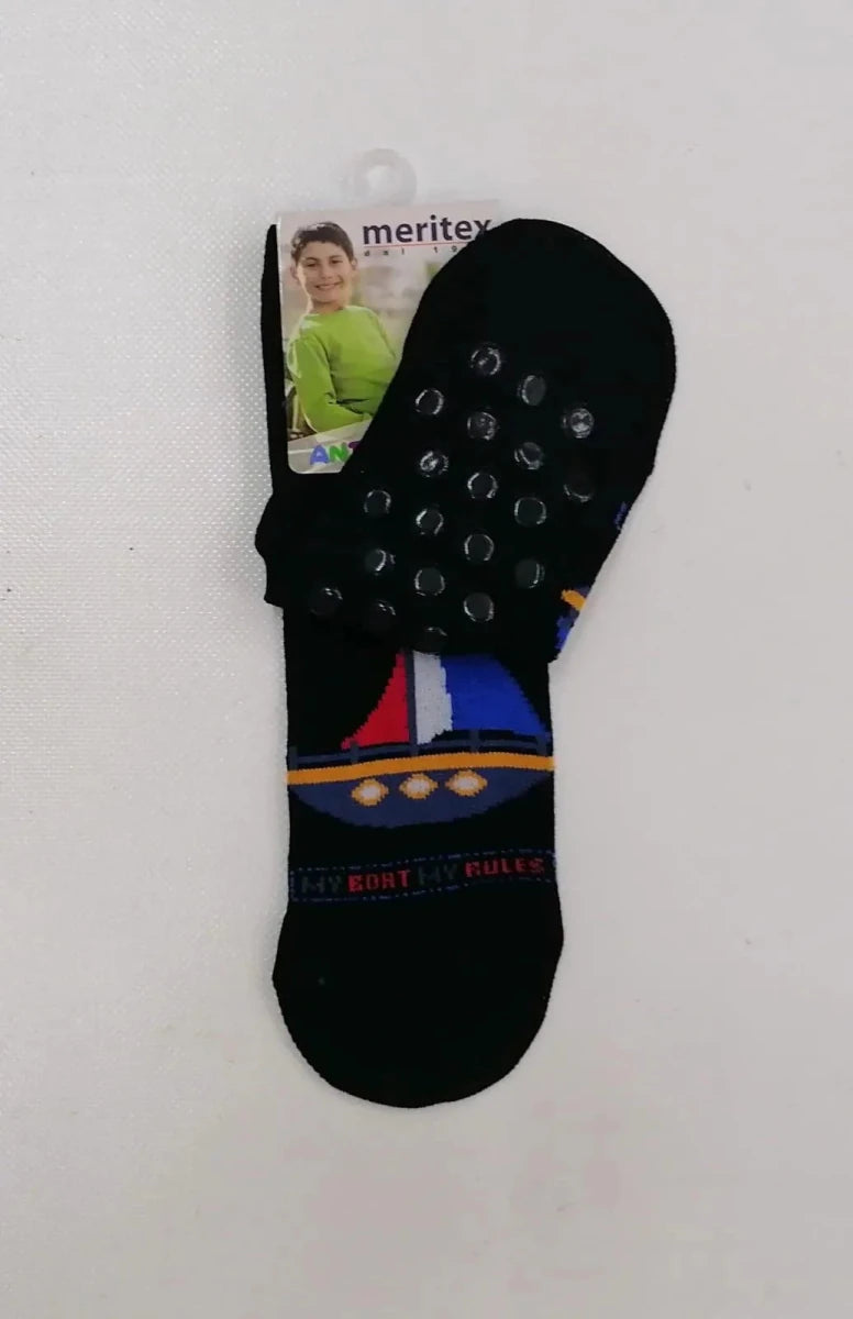 Confezione da 6 paia di calze antiscivolo bambino Meritex cotone 8002