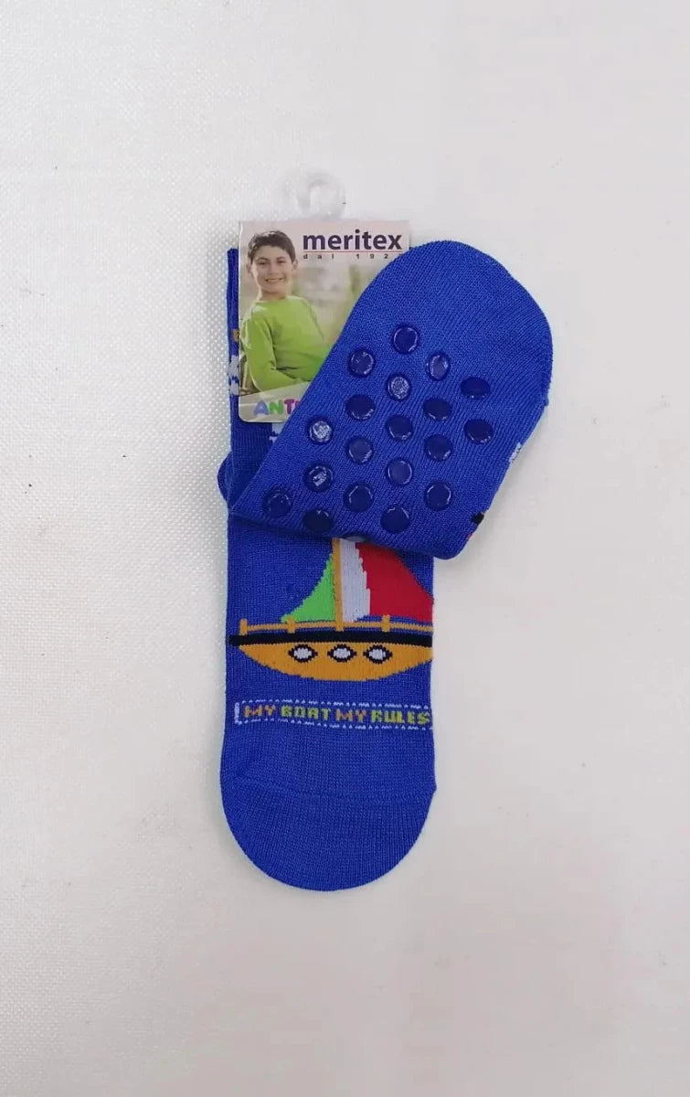 Confezione da 6 paia di calze antiscivolo bambino Meritex cotone 8002