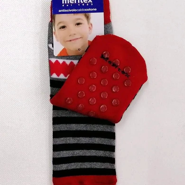 Confezione da 6 paia di calze antiscivolo bambino Meritex in caldo cotone 4353 Scary
