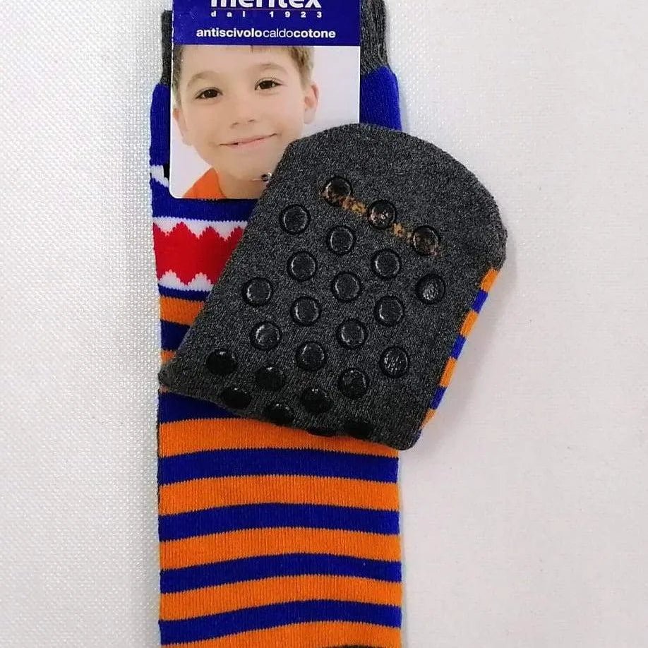 Confezione da 6 paia di calze antiscivolo bambino Meritex in caldo cotone 4353 Scary