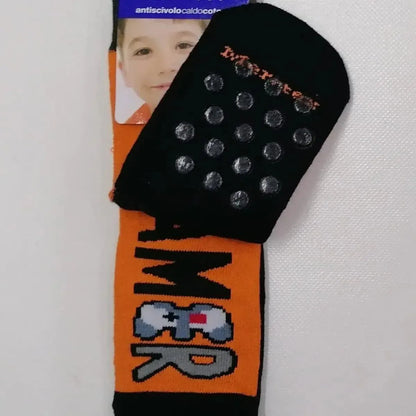 Confezione da 6 paia di calze antiscivolo bambino Meritex in caldo cotone 4354 Gamer