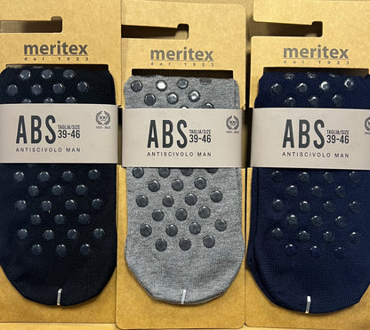 Confezione da 6 paia di calze antiscivolo uomo Meritex cotone fresco 8002 ABS