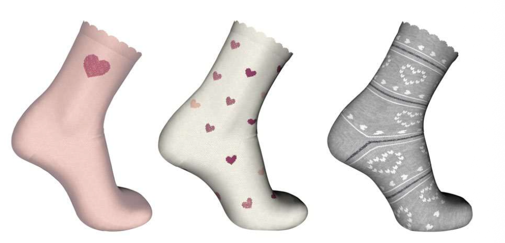 Confezione da 6 paia di calze bambina corte Meritex caldo cotone 4545 Sandy