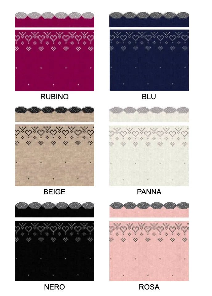 Confezione da 6 paia di calze bambina lunghe Meritex caldo cotone 4532 Pois