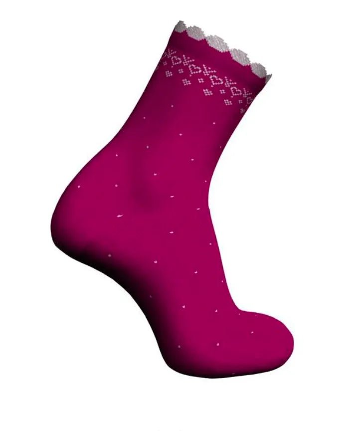 Confezione da 6 paia di calze bambina lunghe Meritex caldo cotone 4532 Pois