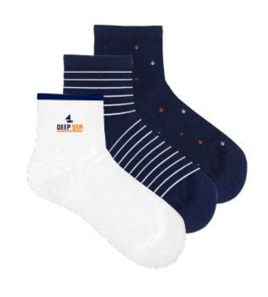 Confezione da 6 paia di calze bambino corte Meritex cotone filo di scozia 7097