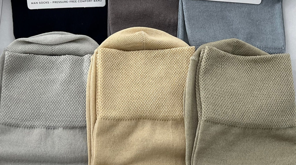 Confezione da 6 paia di calze corte da uomo sanitarie Pezzini in Filo di Scozia UCZ-750C