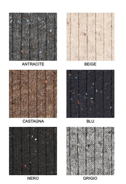 Confezione da 6 paia di calze lunghe uomo in soft cashmere a costa Meritex 1506 Bouclé