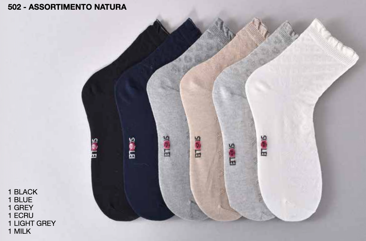 Confezione da 6 paia di calze donna in caldo cotone Sièlei CD01