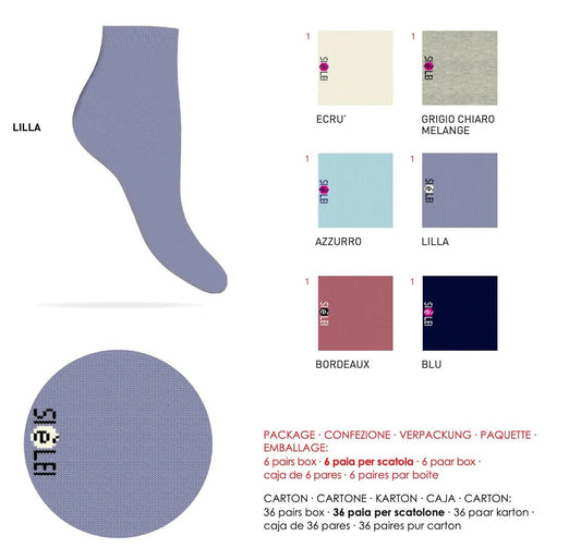 Confezione da 6 paia di calze donna in caldo cotone Sièlei MD01 Moda