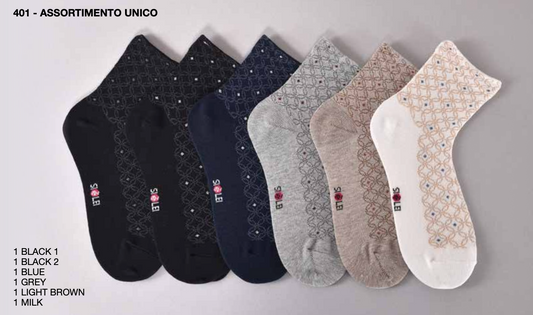 Confezione da 6 paia di calze donna in caldo cotone Sièlei ML01