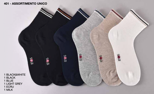 Confezione da 6 paia di calze donna in caldo cotone Sièlei RI01
