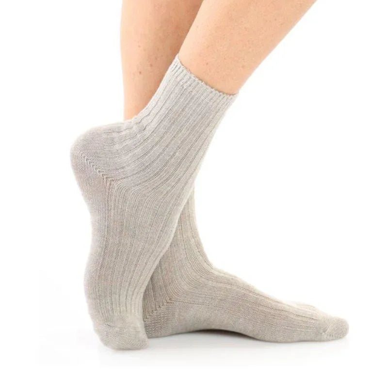 Confezione da 6 paia di calze donna in cashmere a costa Meritex 450