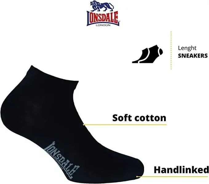 Confezione da 6 paia di calze in cotone Lonsdale LNS30