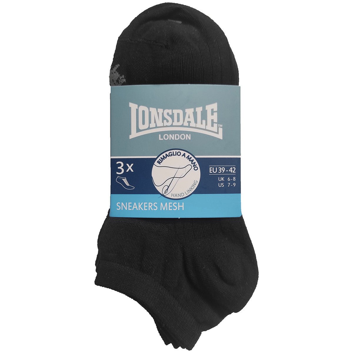 Confezione da 6 paia di calze in cotone unisex uomo donna Lonsdale LNS30