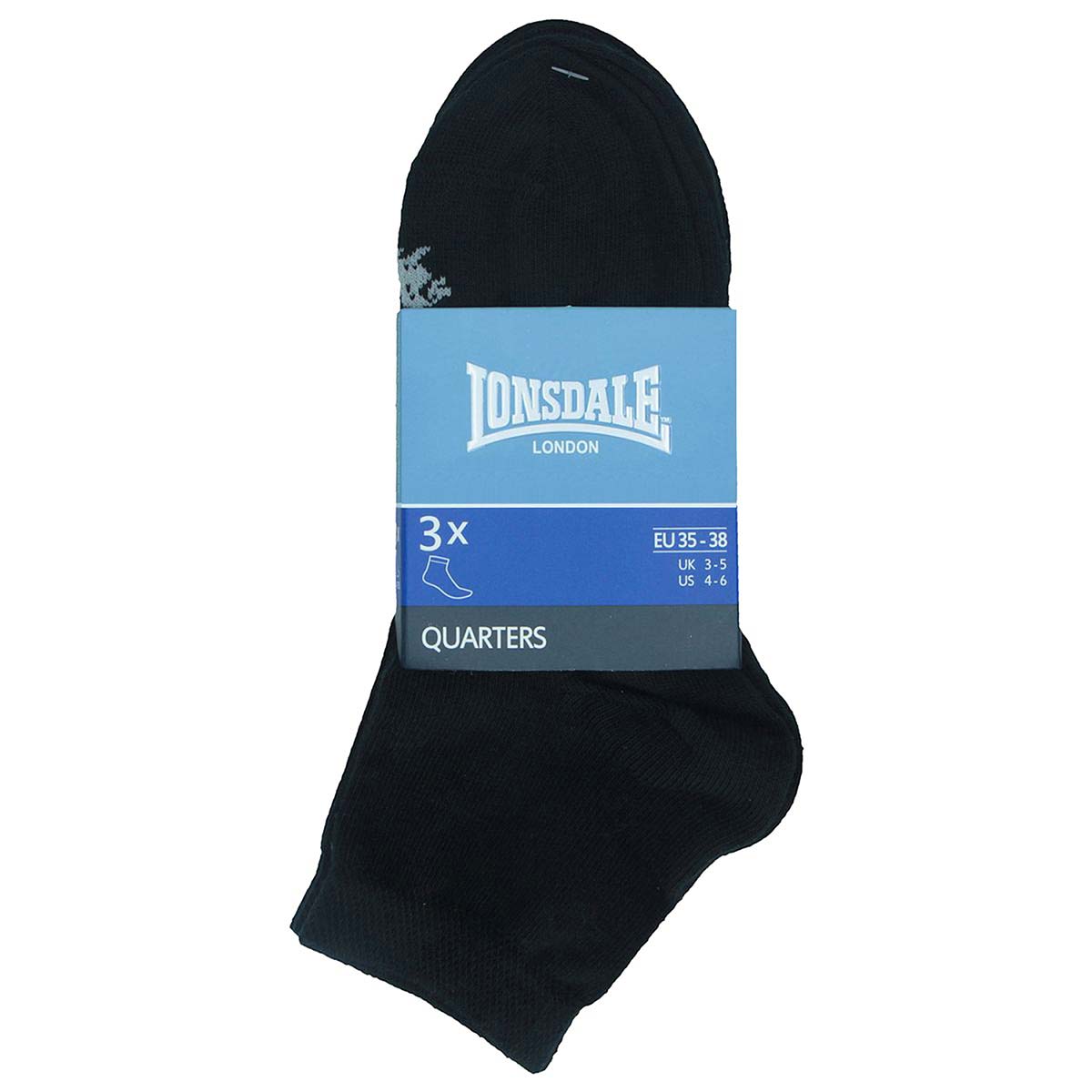 Confezione da 6 paia di calze in cotone unisex uomo donna Lonsdale LNS33