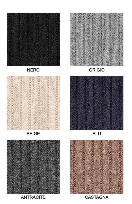 Confezione da 6 paia di calze lunghe uomo in soft cashmere a costa Meritex 1500 Costa