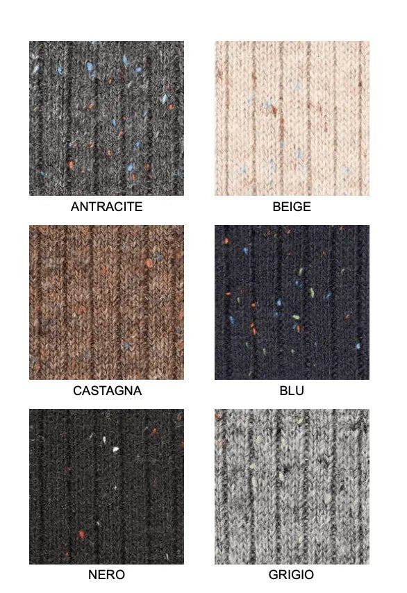 Confezione da 6 paia di calze corte uomo in soft cashmere a costa Meritex 1507 Bouclé