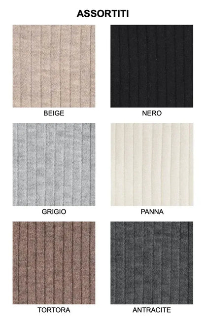 Confezione da 6 paia di calze midi donna in soft cashmere a costa Meritex 451 Costa