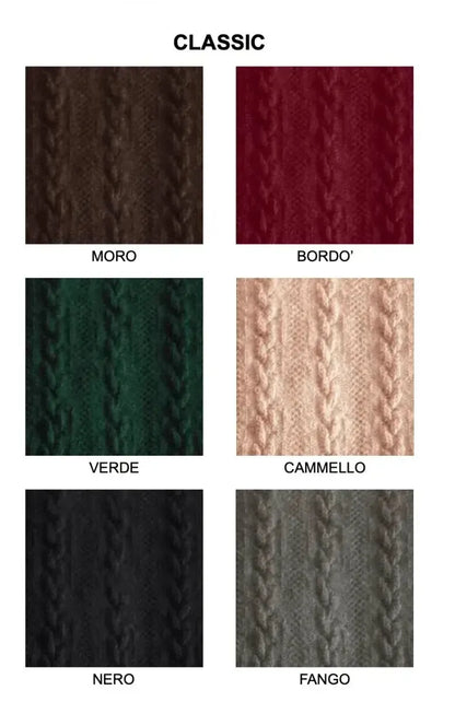 Confezione da 6 paia di calze midi donna in soft cashmere a costa Meritex 457 Treccia