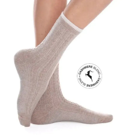 Confezione da 6 paia di calze midi donna in soft cashmere a costa Meritex 457 Treccia