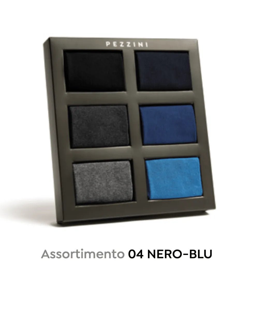 Confezione da 6 paia di calze uomo corte in caldo cotone Pezzini Be Natural Trendy UCZ-B06