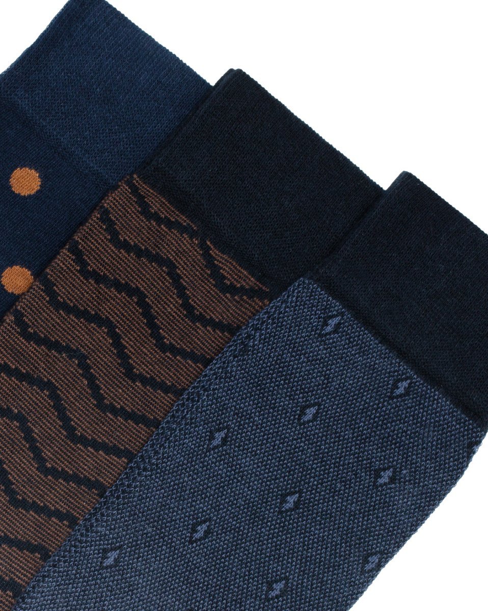 Confezione da 6 paia di calze uomo corte in caldo cotone Pezzini Be Natural Trendy UCZ-PAI2302