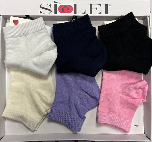 Confezione da 6 paia di calzino donna in cotone Sièlei JQ02 Jacquard