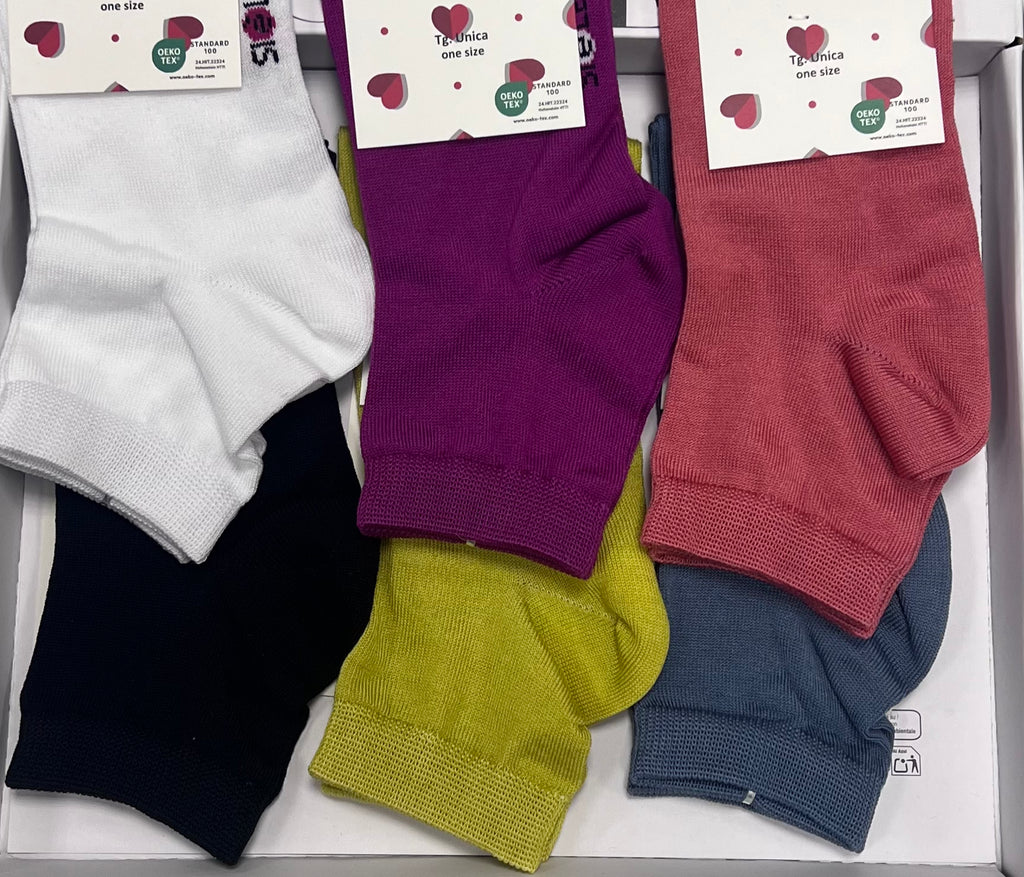 Confezione da 6 paia di calzino donna in cotone Sièlei TM02