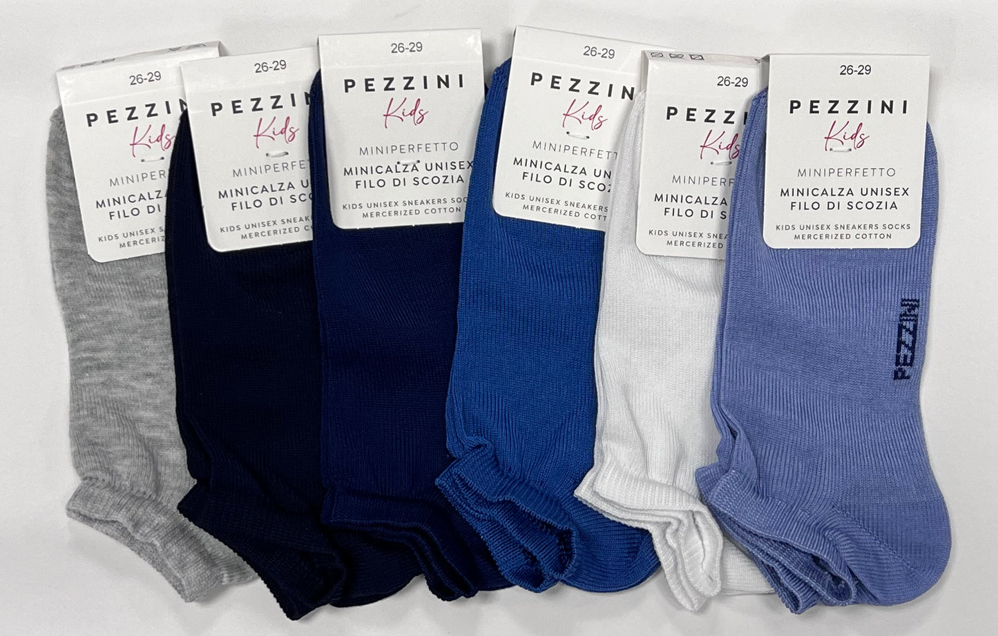 Confezione da 6 paia di minicalzea bambino in filo di Scozia Pezzini BMC-PERFETTO