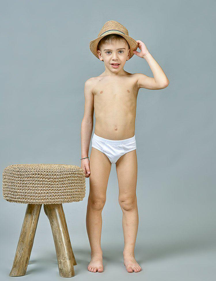 Confezione da 6 slip bambino in puro cotone mercerizzato SM21R