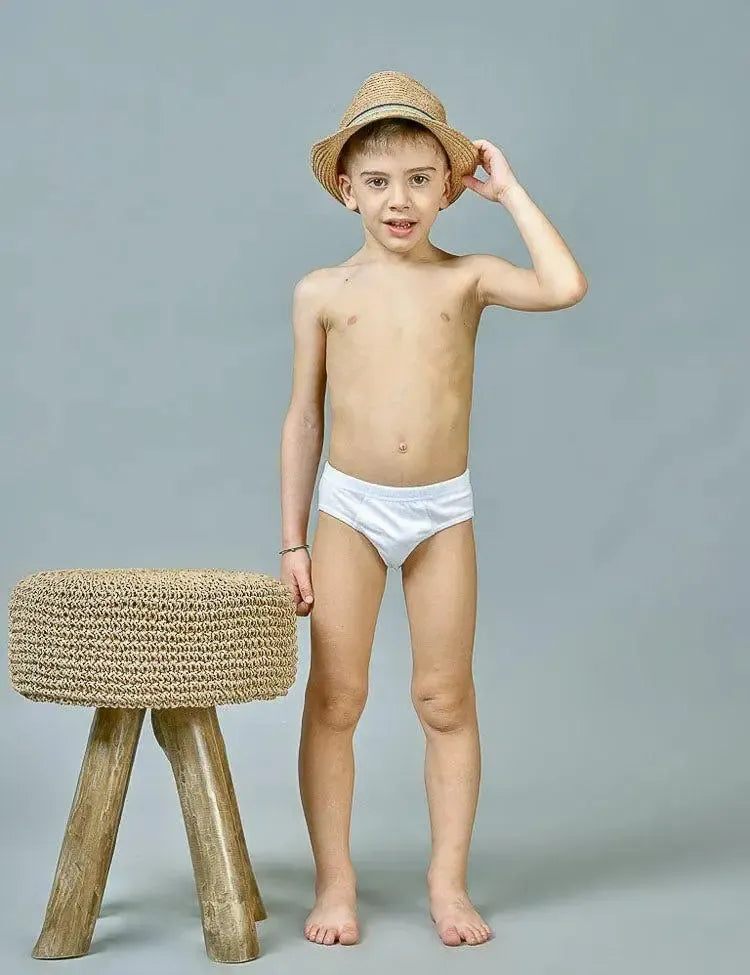 Confezione da 6 slip bambino in puro cotone mercerizzato SM21R
