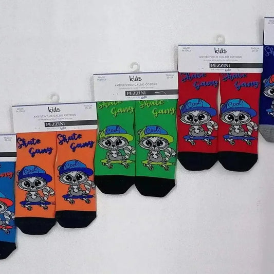 Confezioni da 6 paia di calze antiscivolo bambino Pezzini Kid's in caldo cotone BBS-PAI211701
