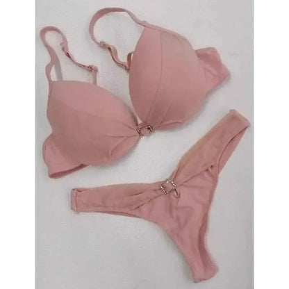 Coordinato donna Altaluna push-up con perizoma 6013