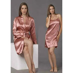 Coordinato parure donna raso sottoveste più kimono La birba