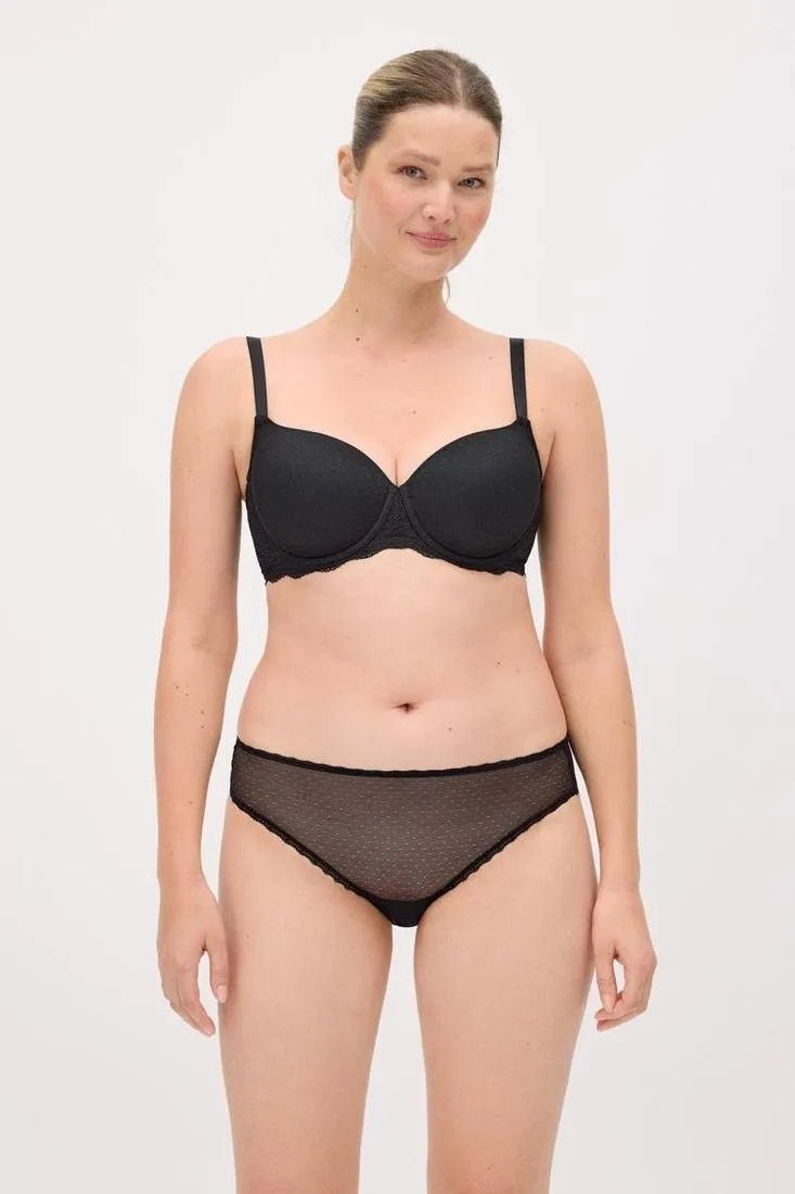 Coordinato reggiseno balconcino con ferretto coppa C e slip midi Ysabel Mora 10840
