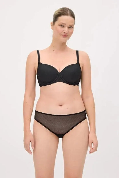 Coordinato reggiseno balconcino con ferretto coppa C e slip midi Ysabel Mora 10840