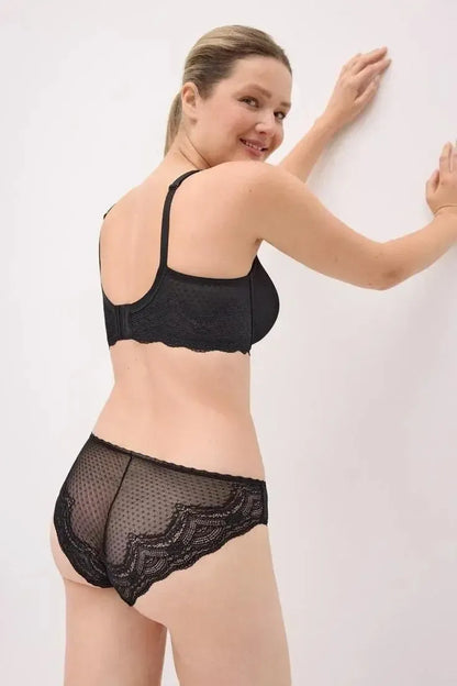 Coordinato reggiseno balconcino con ferretto coppa C e slip midi Ysabel Mora 10840