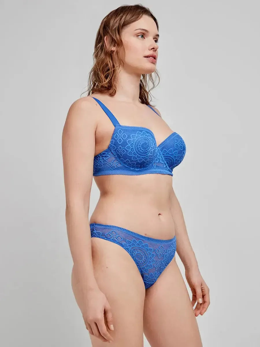 Coordinato reggiseno con ferretto e slip in coppa C Gisela 10117