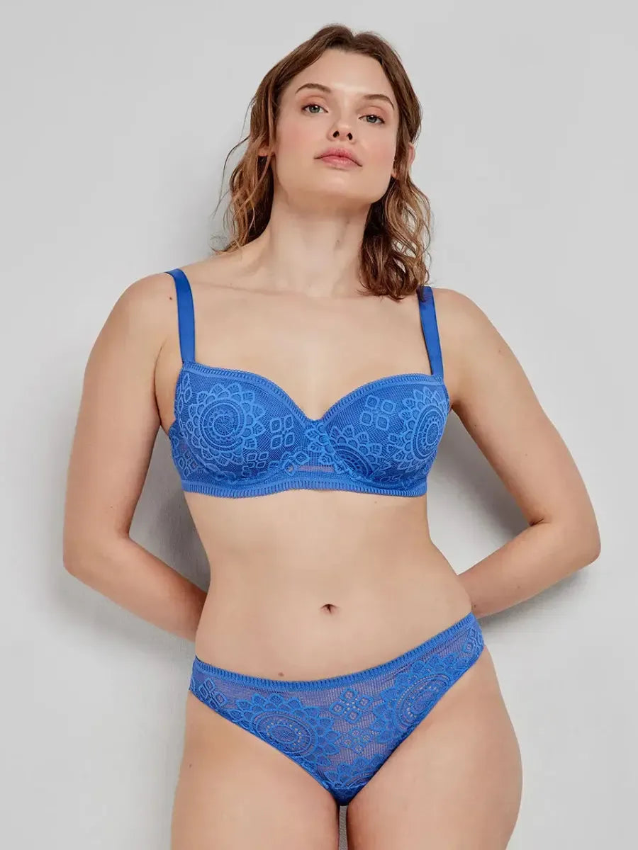 Coordinato reggiseno con ferretto e slip in coppa C Gisela 10117