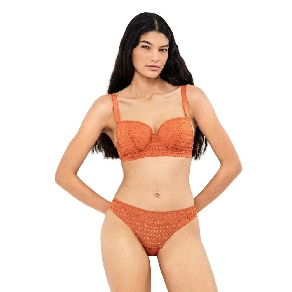 Coordinato reggiseno con ferretto e slip in coppa C Gisela 10158